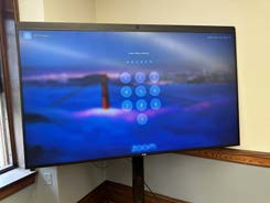 Room 303: Zoom collaboration display (Display Password: 123456)