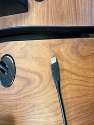 Connect: plug the HDMI cable on the table into your laptop