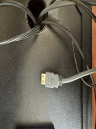 Room 307: HDMI cable at the cabinet